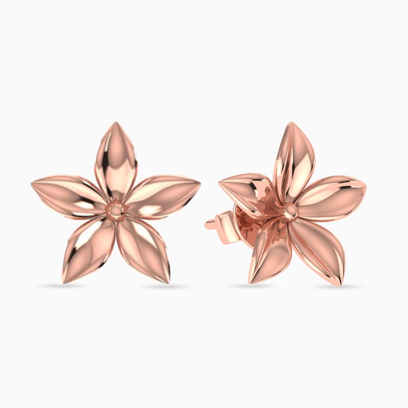 Miss L' by L'azurde Flower Stud Earrings in 18K Gold - Image 2